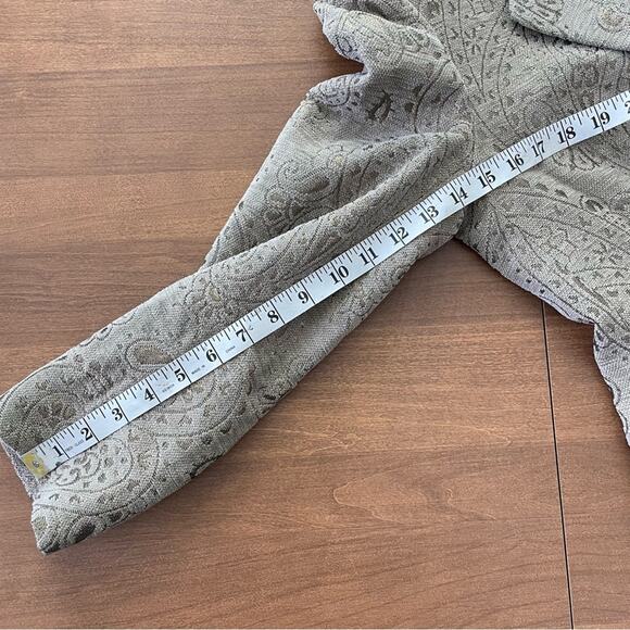 Escada | By Margaretha Ley Blazer Gold Shimmer Tan Beige Button Front Jacket 34 - Picture 14 of 14